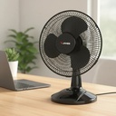 Ventilador De Mesa James Vmj 12a Bk Negro La Sensacion