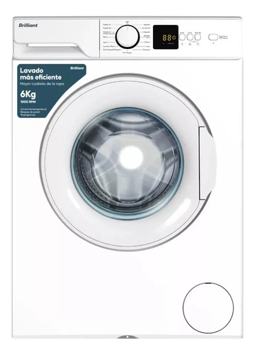 Lavarropas Brilliant Brev6wmw 6kg Automático Blanco Blanco