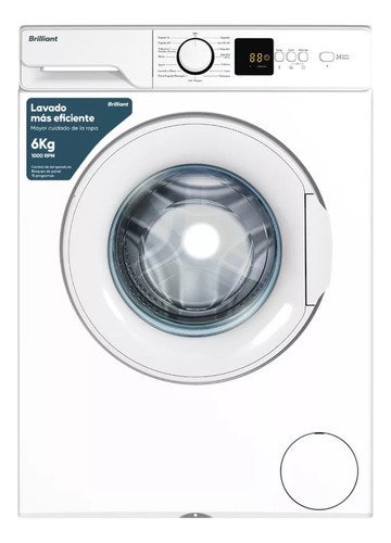Lavarropas Brilliant Brev6wmw 6kg Automático Blanco Blanco