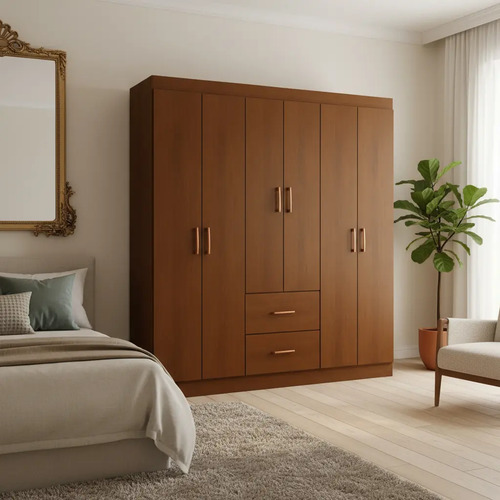 [03020227] Placard 6 Puertas 2 Cajones Texas Marron Marrón