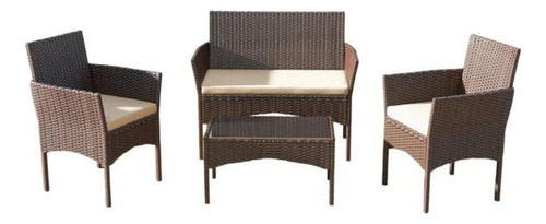 Juego De Living Exterior Apolo Negro O Marron La Sensacion