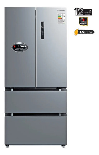 Heladera French Door James Inverter Display 2 Cajones Rj 460 Color Simil Acero Inoxidable