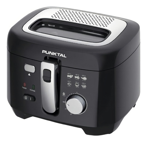 [1282-0] Freidora Punktal De Aceite 1800w 2.5l Termostato Ajustable Color Acero Inoxidable