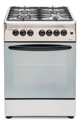 Cocina 4 Hornallas Horno Eléctrico James C 225 G2 Inox Color Gris