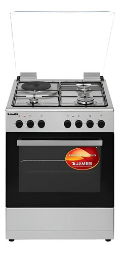 Cocina Combinada James C-221a Tks Inox Sensacion Gris