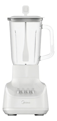 [02010805] Licuadora Jarra De Vidrio Midea Mj-bl6008bww 1 Litro 600w Color Blanco