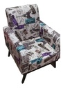 Poltrona Sillon Sofa Living Madrid Sensacion Color Gris Diseño De La Tela Madri