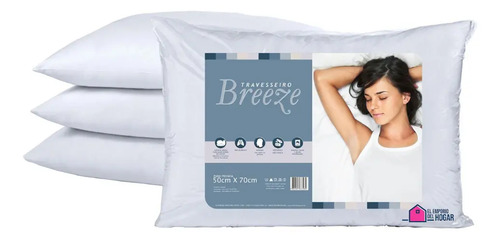 [01050150] Almohada De Fibra Siliconada Divino Breeze 70 Cm X 50 Cm Blanco
