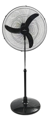 Ventilador De Pie Punktal Con 3 Velocidades Y Altura Ajustable, 60 Cm Negro Plástico
