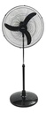Ventilador De Pie Punktal Con 3 Velocidades Y Altura Ajustable 60 Cm Negro Plástico