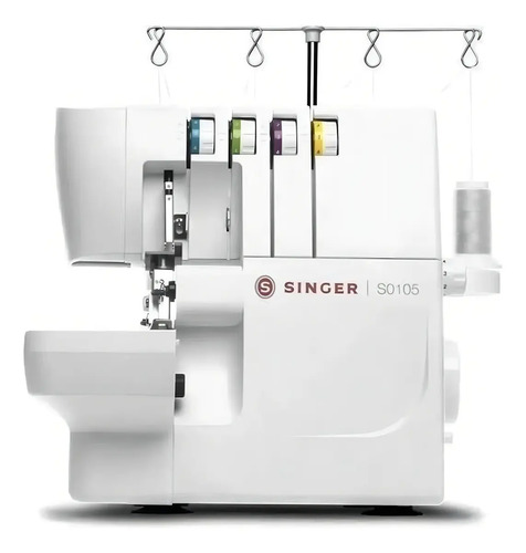 Máquina De Coser Overlock Singer Overlock S0105 Portable Color Blanco