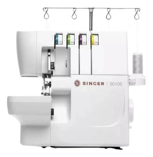 Máquina De Coser Overlock Singer S0105 Portable Sensacion Blanco
