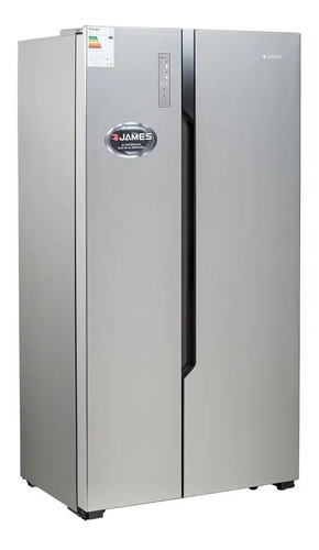 Heladera Con Freezer Inverter James Rj 40k Sbs Color Acero Inoxidable Con Capacidad De 516l