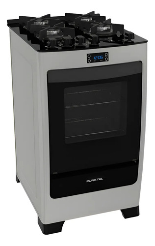 Cocina Punktal Pk-735 Multigas 4 Hornallas Vidrio Gris