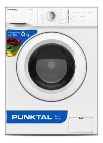 Lavarropa Punktal Carga Frontal 6kg Pk-66 Lav La Sensacion Blanco
