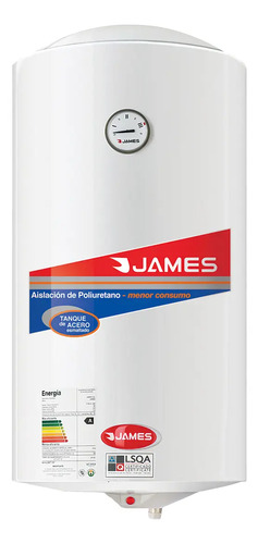 [621-0] Calefon Termotanque 80lts James Acero Color Blanco Blanco
