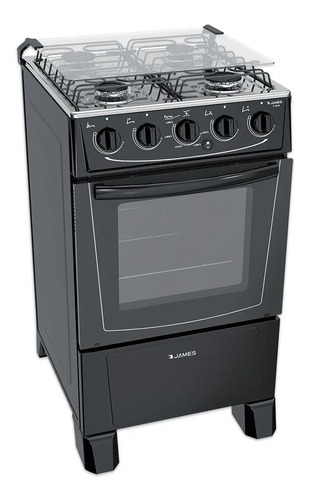 [1535-0] Cocina James C 105 B Negra Gas Js Ltda Color Negro Tipo De Conexión Gas Envasado