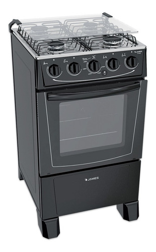 [1535-0] Cocina James C 105 B Negra Gas Js Ltda Color Negro Tipo De Conexión Gas Envasado