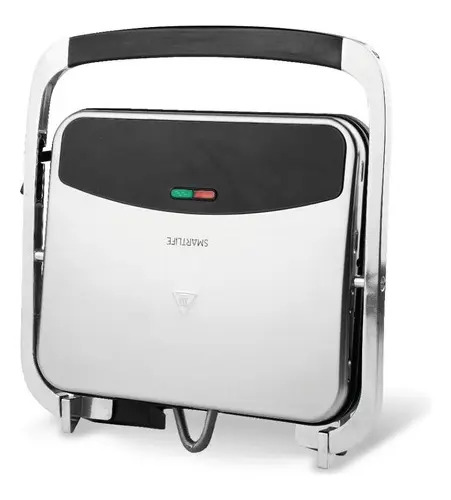 Sandwichera Smartlife 1700 Acero Inox. 1800 W 4 Sándwiches Acero Inoxidable