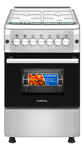 Cocina A Gas 4 Hornallas Punktal Pk-1960 Inox Glp - Inox