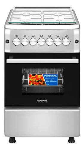Cocina A Gas 4 Hornallas Punktal Pk-1960 Inox Glp Inox