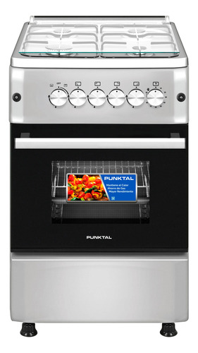 Cocina A Gas 4 Hornallas Punktal Pk-1960 Tk Grill A Gas Color Inox