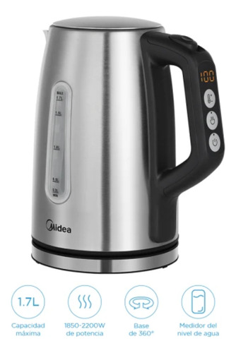 Jarra Electrica Midea Mk-17s30b2-e5 Digital La Sensacion