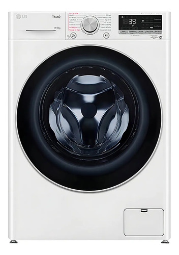 [02040684] Lavasecarropas LG Frontal 11kg Inverter Thinq Wifi Blanco