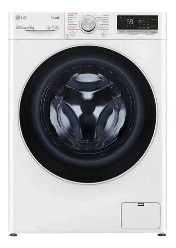 Lavasecarropas Frontal Inverter LG 9kg Wd9wvc4s6 Color Blanco