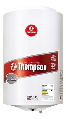 [02130300] Termotanque Eléctrico Thompson Cilindrico 30 Litros Color Blanco
