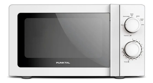 Microondas Punktal Blanco 20l 700w Manual Con 6 Niveles Y Temporizador