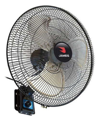 Ventilador De Pared Industrial James Vwi 200 Sensacion 50 Cm Negro Plateado Metal 3