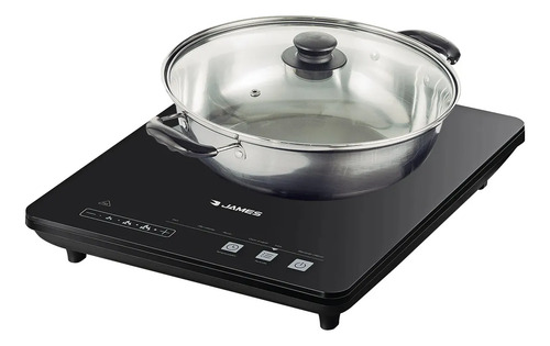Anafe Portatil Electrico James Cij-21 Practico Olla Incluida Color Negro