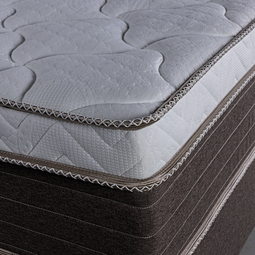 Sommier Senflex Azabache 138x188x30   2 Plazas La Sensacion  Blanco