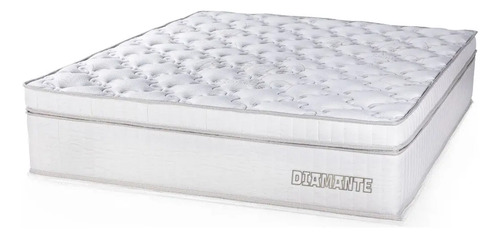 Colchon Senflex Diamante 138x188x40  2 Plazas La Sensacion Blanco