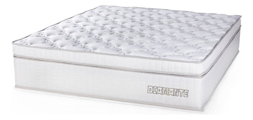 Colchon Senflex Diamante 138x188x40  2 Plazas La Sensacion Blanco