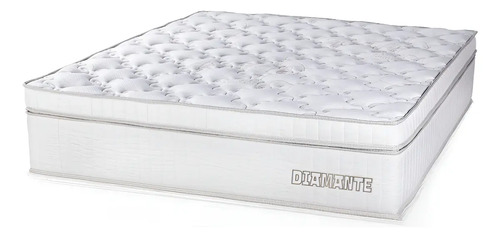 Colchon Senflex Diamante 138x188x40 2 Plazas La Sensacion Color Blanco