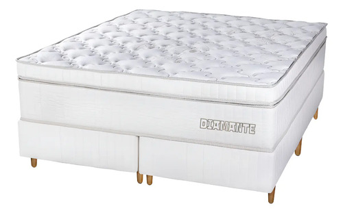 Sommier Senflex Diamante 158x198x40 Queen La Sensacion Color Blanco