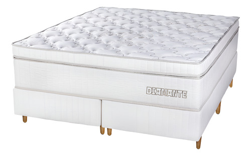 Sommier Senflex Diamante 158x198x40 Queen La Sensacion Color Blanco