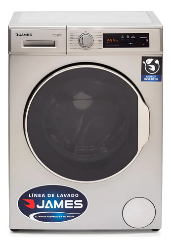 [02040483] Lavarropa James Lr 1008 Silver Inverter La Sensacion Gris