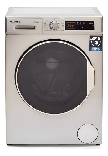 Lavarropas James Lr 1008 S 6kg Slim Inverter Color Silver Gris