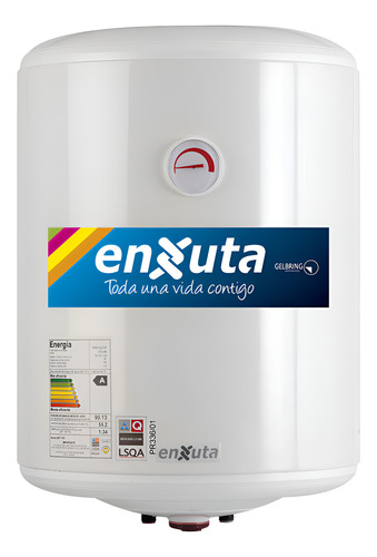 Calefon Termotanque Enxuta 50 L Clase A Tanque De Acero Tenx2150 Blanco