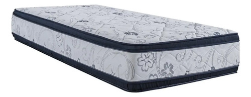 [01010543] Colchon Espuma Divino Superdensidad 1 Plaza 80x185cm Color Gris Con Azul Oscuro