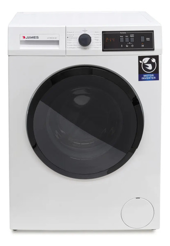 Lavarropas Carga Frontal James Lr 7990 Inv 7kg Inverter Eh Color Blanco