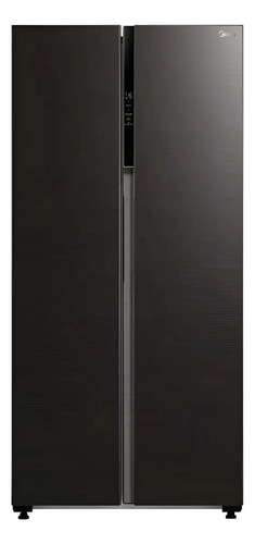 Heladera Black Inverter 482l Side By Side Midea Mdrs619fgr28 Negro