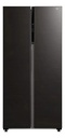 Heladera Black Inverter 482l Side By Side Midea Mdrs619fgr28 Negro