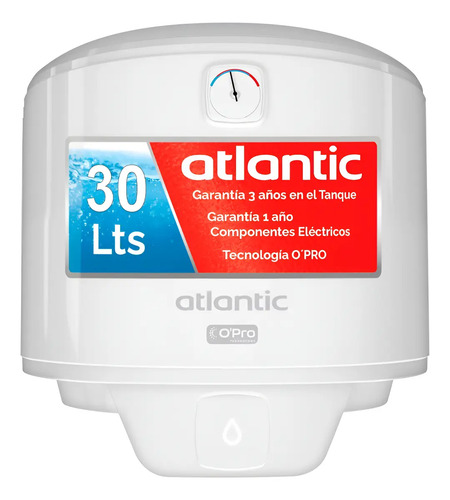 [02130284] Termotanque Atlantic 30 Litros 1500w Vm-030 D400 Nnet Blanco