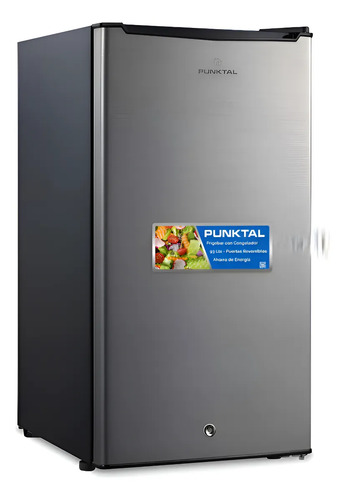 [02030786] Minibar Frigobar Punktal Pk-hs123 93lts Con Llave Plateado Plateado