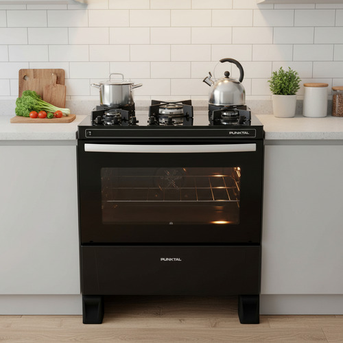 [02050770] Cocina Punktal Pk-gl5b Glass 5 Color Negro Gas Negro