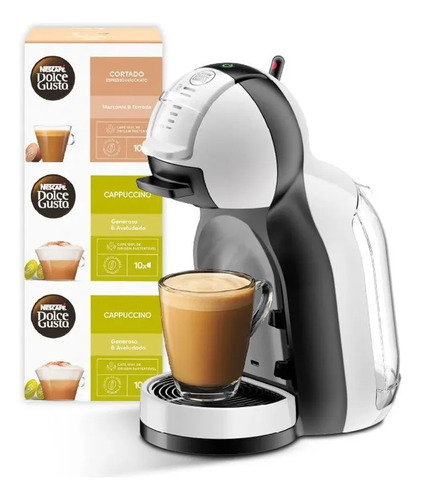 Combo Cafetera Dolce Gusto Mini Me + 3 Cajas Capsulas Blanco/negro